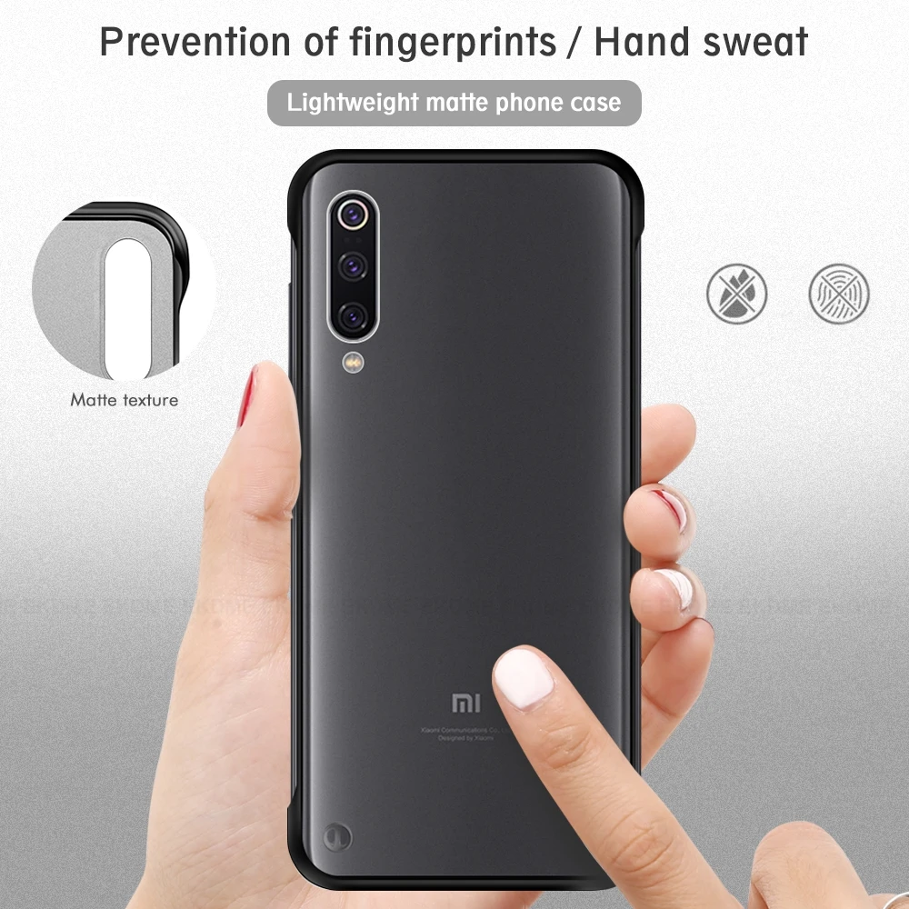 For Xiaomi 9 Mi9 SE Mi 9T Pro Case Borderless Transparent PC Silicon Anti Fall Cover Redmi K20 | Мобильные телефоны и