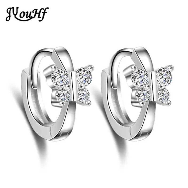 JYouHF маленькие серьги-гвоздики с бабочками для девочек корейская мода серебряные