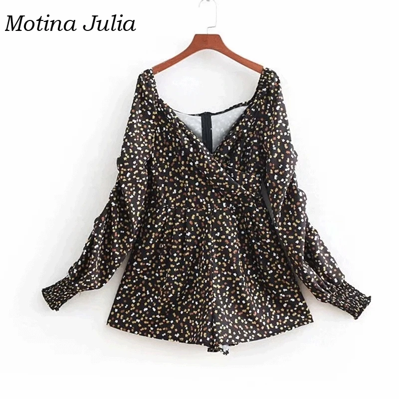 Motina Julia Chic BOHO прин с пышными рукавами комбинезон Комбинезоны для малышек женщин
