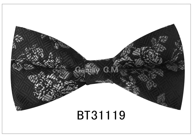 BT31119 Мужской галстук-бабочка, классические рубашки, галстук-бабочка для мужчин, деловые, свадебные, взрослые галстуки-бабочки с цветочным рисунком, костюм с бабочками, жаккардовые галстуки-бабочки - Цвет: BT31119