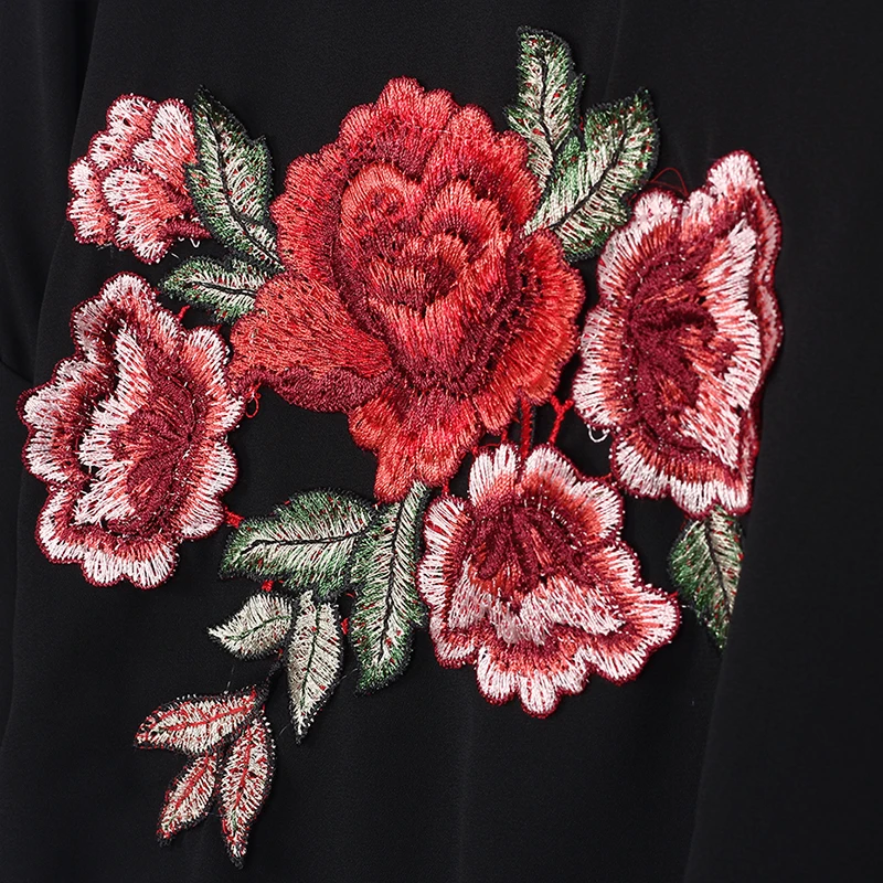 Вышивкой Блузки Рубашки Для Женщин 2017 Лето Оборками Рукава Спинки