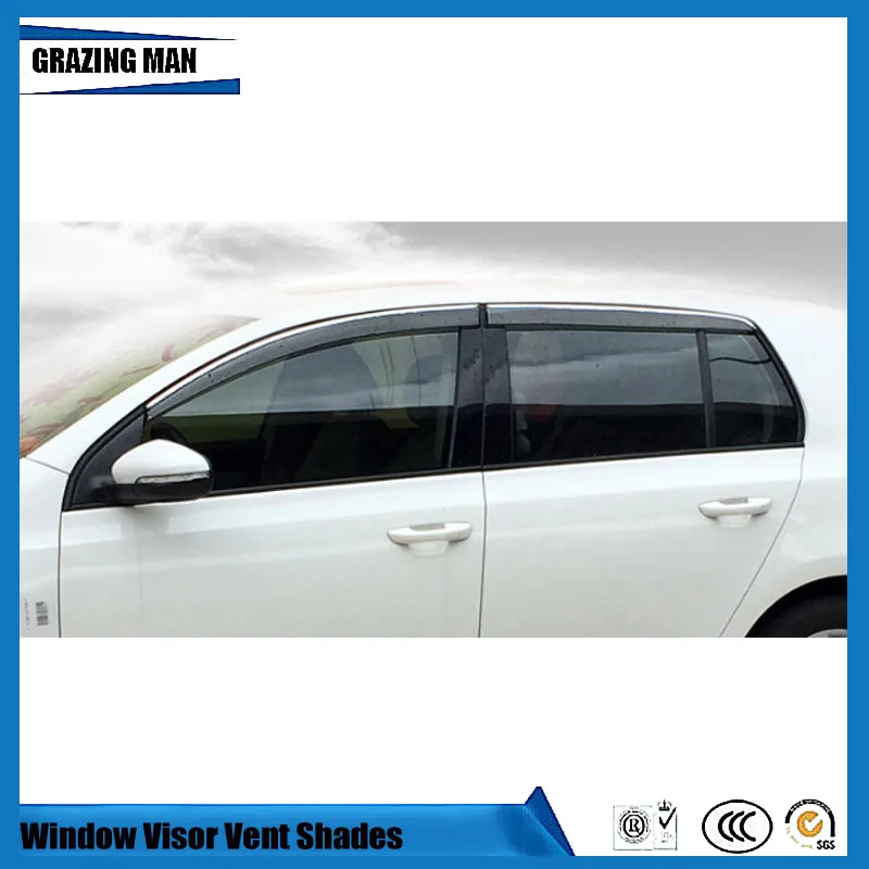 

Sun visor Car accessories Window Visor Vent Shades Sun Rain Deflector Guard 4PCS/SET for Golf 6