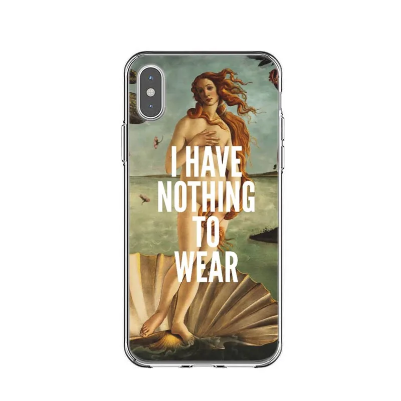 Забавные художественные чехлы Мона Лиза для iPhone X, XR, XS, MAX, Ван Гог, звездный, жесткий, ПК, телефон, чехол для iPhone 5 5S se, 6, 6S Plus, 7, 8 Plus - Цвет: Прозрачный