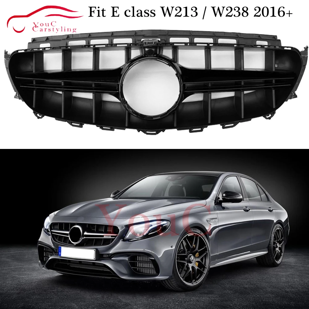 W213 AMG E63 Стиль передняя решетка сетка для гриля Mercedes E class W238 E180 E200 E250 E300 E350 E400 2016 +