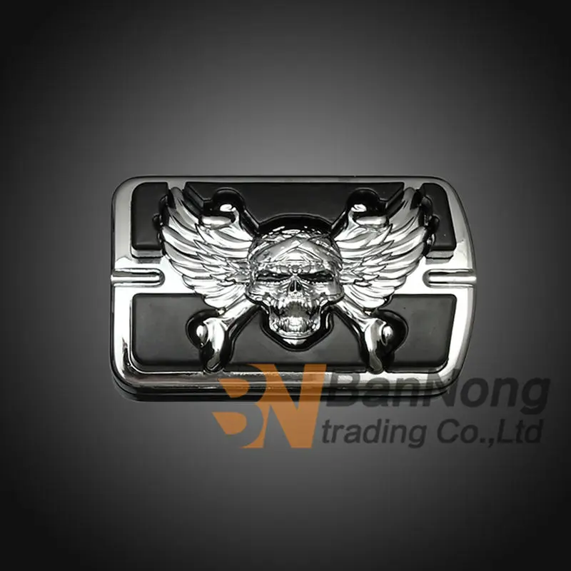 Накладка на педаль тормоза с черепом и подножкой для Harley Sportster 883 1200 Softail Electra Glide Dyna