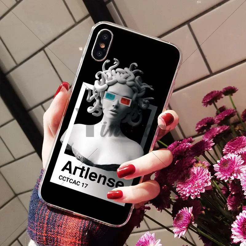 Yinuoda Medusa Vaporwave Glitch Art мягкий чехол для телефона Apple iPhone 8 7 6 6S Plus X XS MAX 5 5S SE XR |