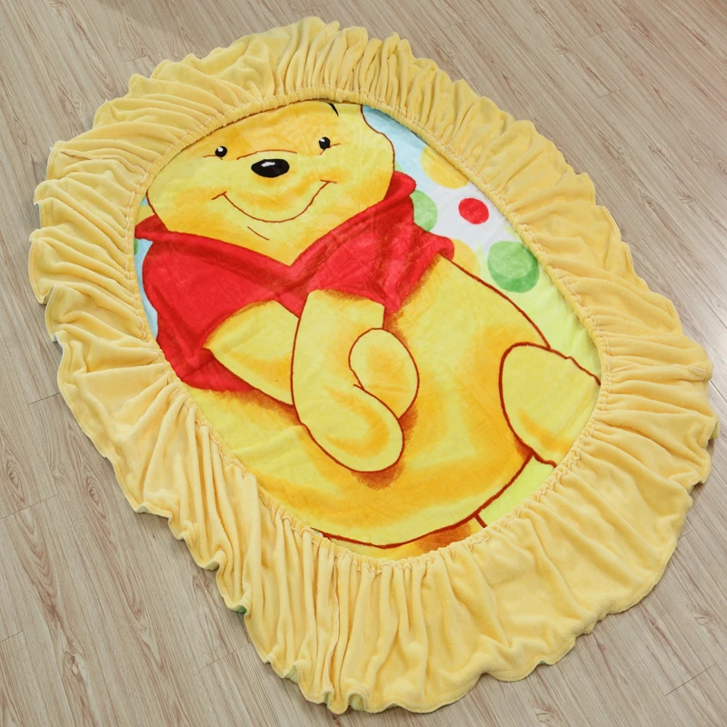 Фланелевая простыня с эластичной резинкой и принтом Винни|Простыня| |