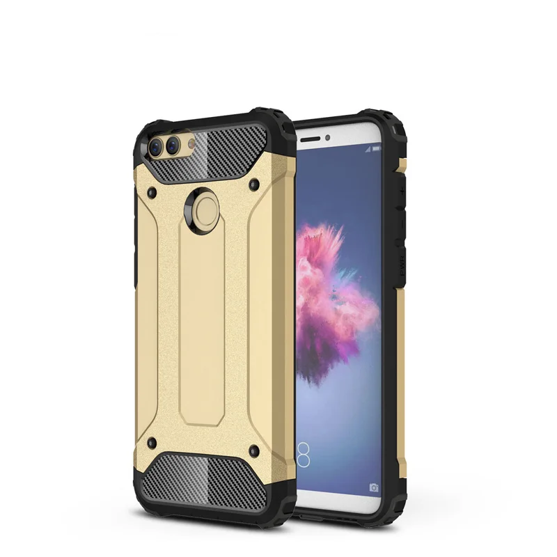 Для huawei P Smart чехол fundas жесткий прочный Чехол для P Smart/Enjoy 7S coque гибридный защитный чехол для телефона двойная защита