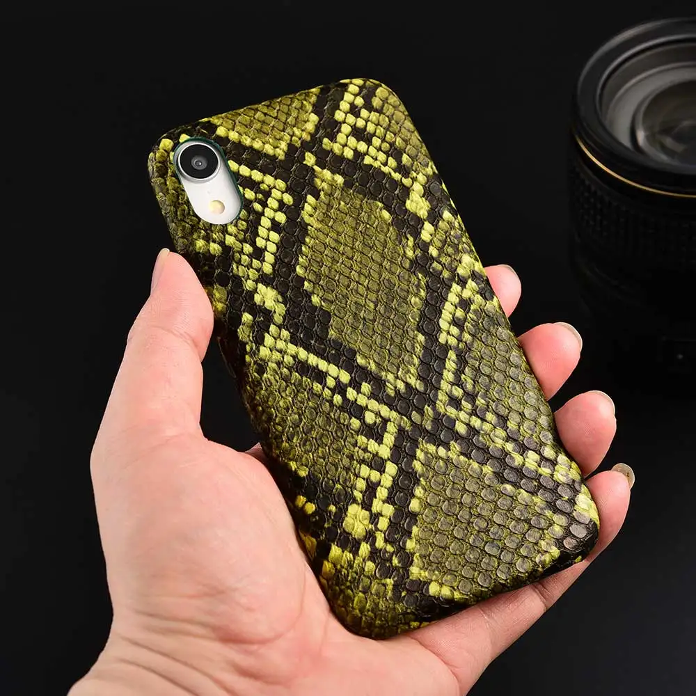 Snake green Boucho для iPhone XS Max XR X 11 Pro Max Змеиный Леопард крокодиловая кожа чехлы для телефонов для iPhone 8 7 6 6S plus Мягкий чехол из искусственной кожи - Цвет: Snake green