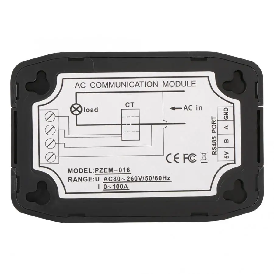 PZEM-016 100A Многофункциональный измеритель напряжения тока коэффициент мощности