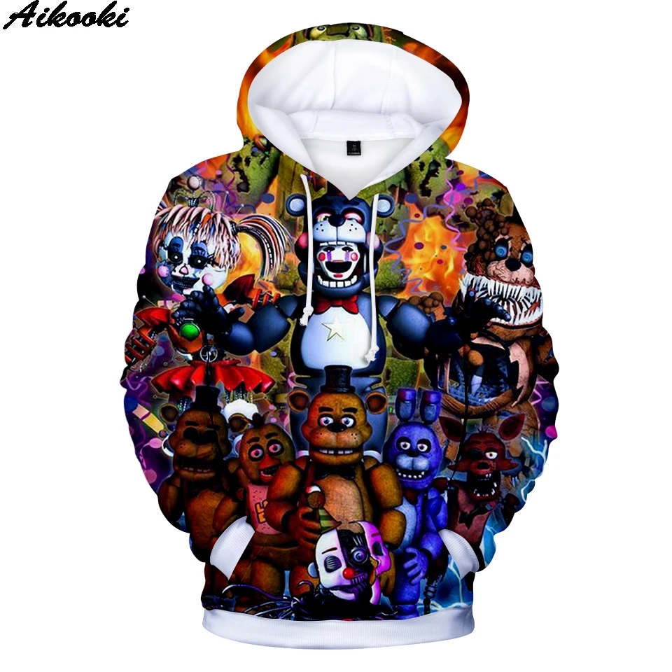 Five Nights at Freddy печать 3D толстовки 2019 свитшоты для мужчин и женщин хип-хоп pulloversFashion с