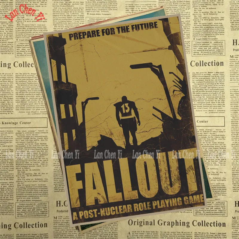 Fallout Классическая серия ностальгическая матовая крафт-бумага плакат офисный подарок столовая домашний Декор стикер дизайн