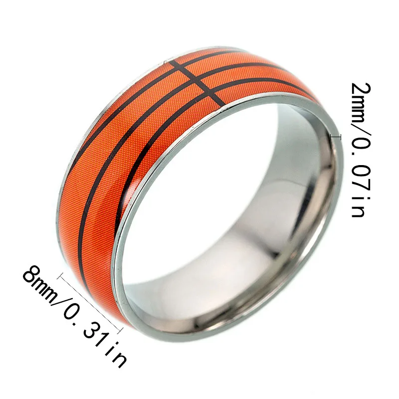 Новые 8 мм из нержавеющей стали Поворотные спортивные кольца мужские черные