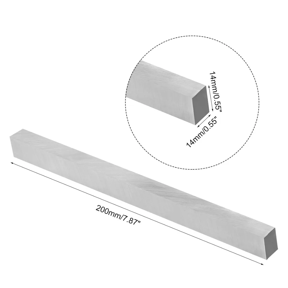 uxcell High Speed Steel Tool Bit HSS Square Lathe Turning Grinder Cutter Mill Blank 200mm 10x10 12x12 14x14 16x16 18x18 20x20
