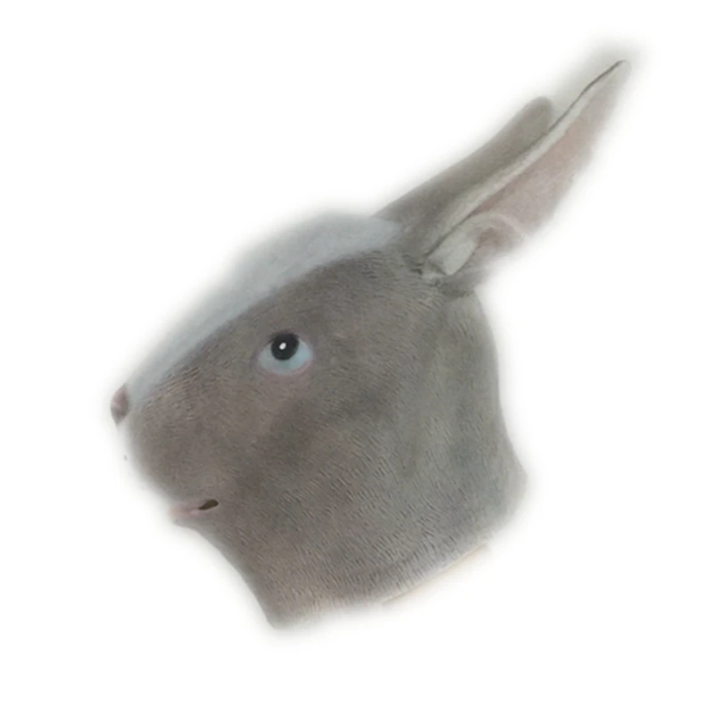 Симпатичная латексная маска с головой кролика резиновые маски ушками для