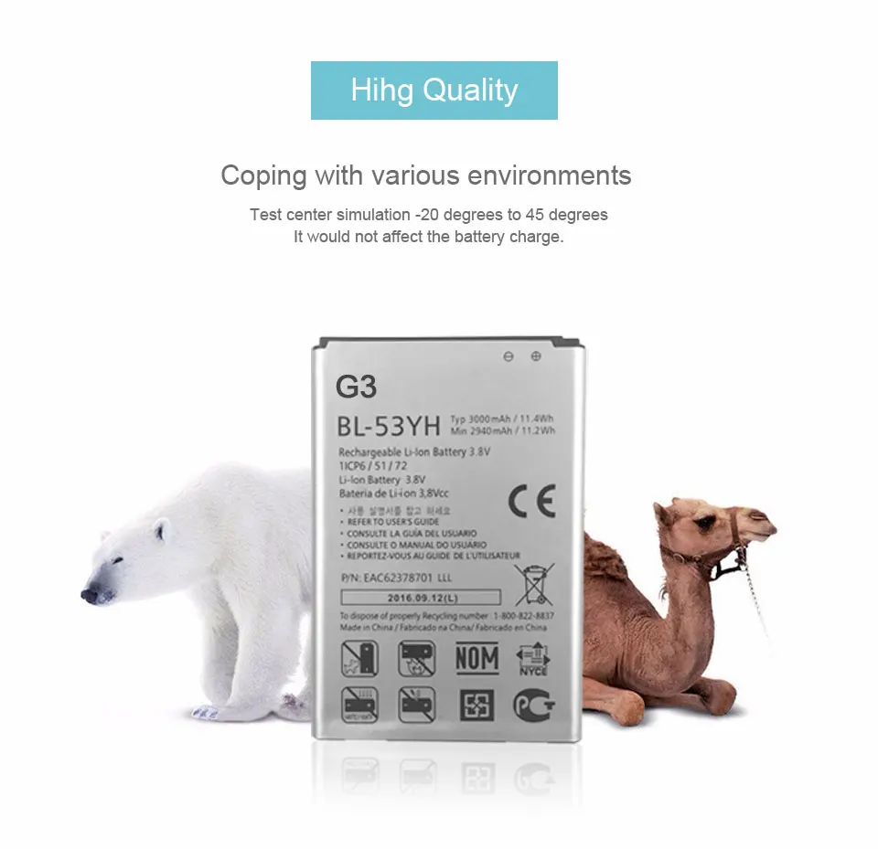 PINZHENG: загибочный станок для труб из ПВХ: Батарея для LG G3 D855 D850 D858 D859 F460 VS985 BL53YH 3000 мАч замена батареи
