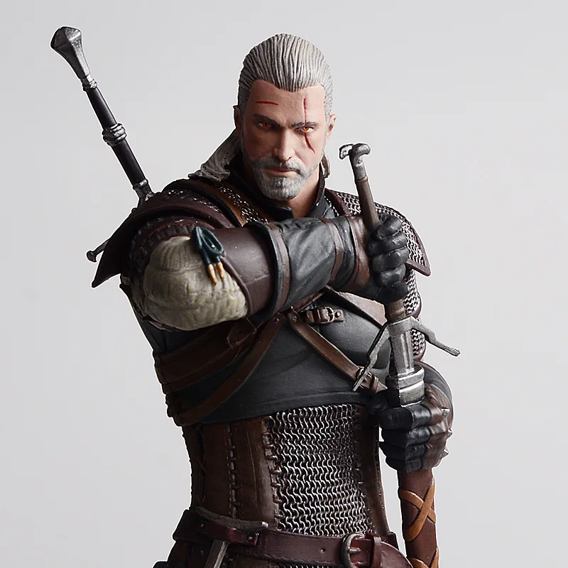 Ведьмак 3 Дикая Охота: Геральт рисунок Темная лошадка Deluxe игра pvc фигурка