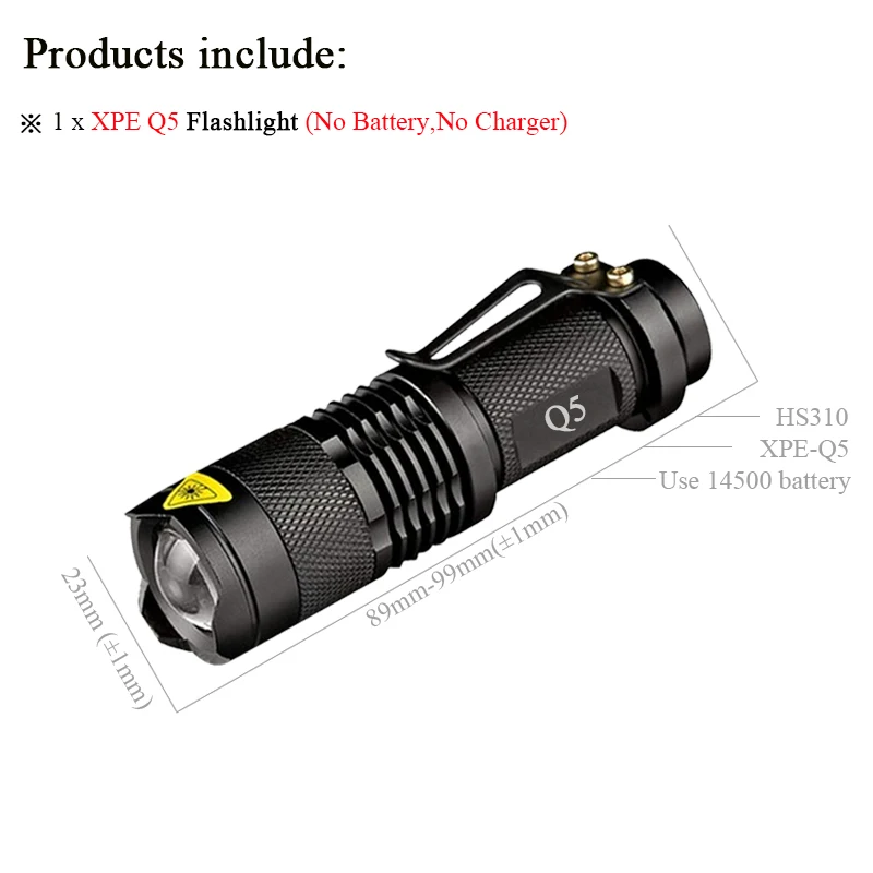 BHS310A1 CREE XM L2 светодиодный мини-вспышка светильник фонарь зум-вспышка светильник перезаряжаемый флэш-светильник XML T6 3800 люменов 18650 Батарейный рабочий светильник AA - Испускаемый цвет: BHS310A1