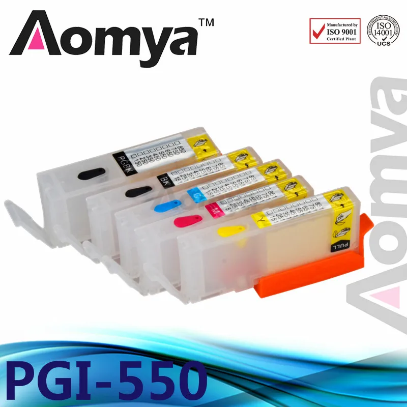 Пустой многоразовый чернильный картридж для PGI-550/551 Canon PIXMA MG5450/PIXMA iP7250/PIXMA MG6350