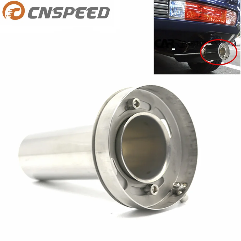 CNSPEED Универсальный Регулируемый 85 мм 3," /98 мм 4''/110 мм 4,5 ''автомобильный нержавейка, Хром глушитель выхлопной трубы YC101073