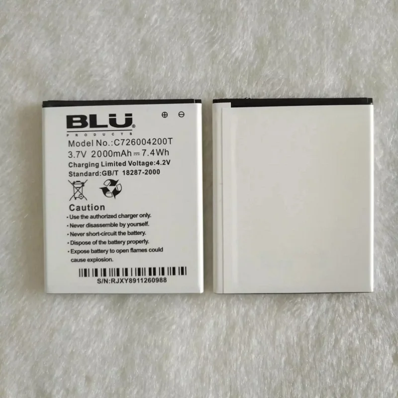 100% Оригинальные BLU D410 D410a D410i D412L D412u 2000 мАч литий-ионный полимерный Батарея Bateria для