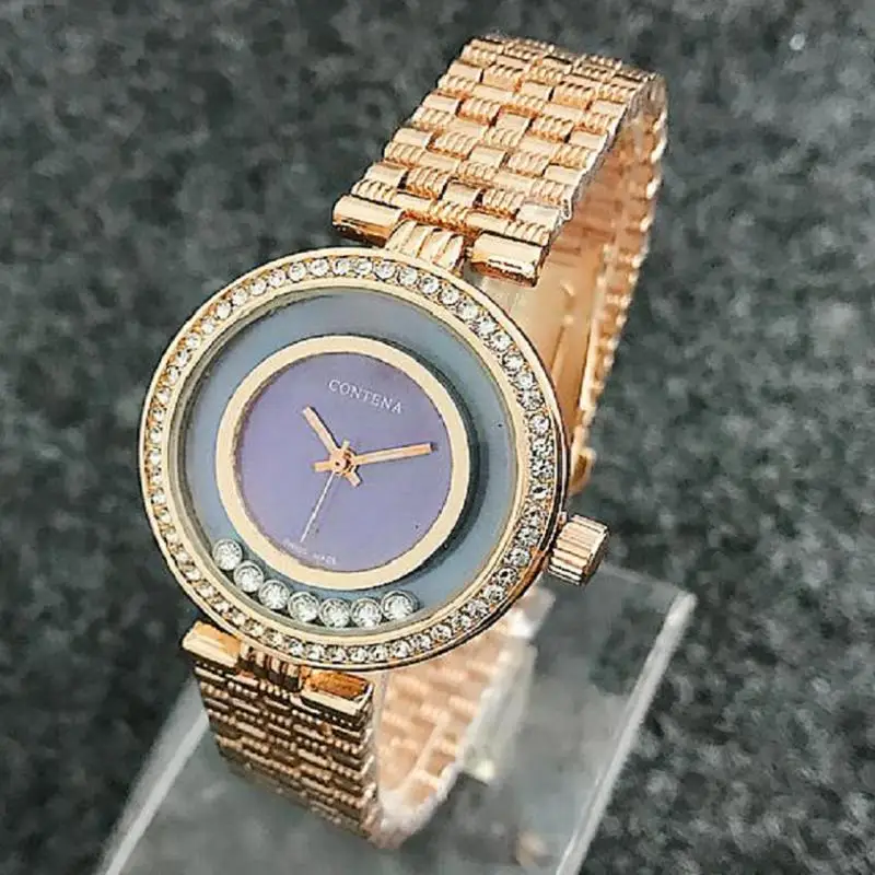 2017 Элитный бренд женские часы Аналоговые кварцевые наручные золотой ремешок из