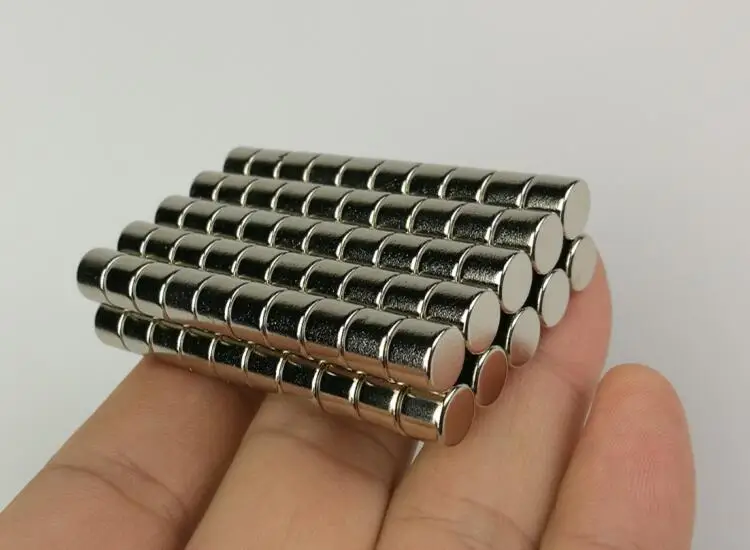 50 шт. D8X6mm неодимовый магнит N52 с покрытием NiCuNi супер мощный офисный Магнит черная доска и DIY Миниатюрный магнит