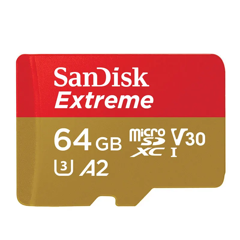 Карта памяти SanDisk, 32 ГБ, Micro SD карта, 64 ГБ, 128 ГБ, TF карта, 256 ГБ, A1/A2, C10, UHS-I, U1/U3, U3, V30, SDXC, 4 K, HD, для Samrtphone/Tablet/PC - Емкость: Extreme V30 64GB
