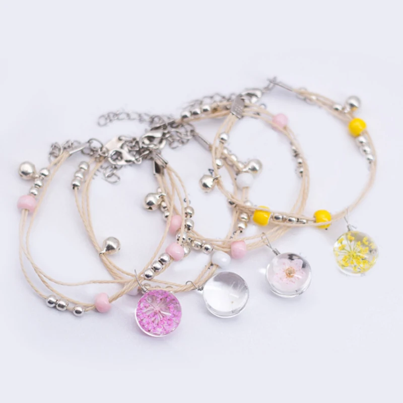 2018 летний модный тканый браслет со стеклянными шариками для женщин Плетеный