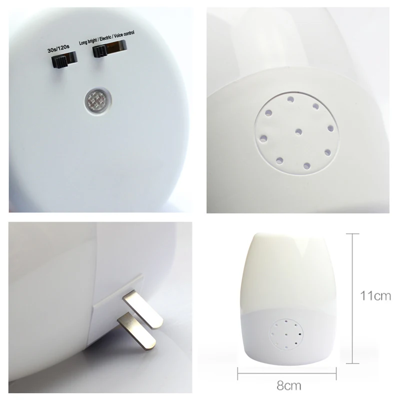 Перезаряжаемая Ночная светодиодная настенная лампа для спальни автоматическое