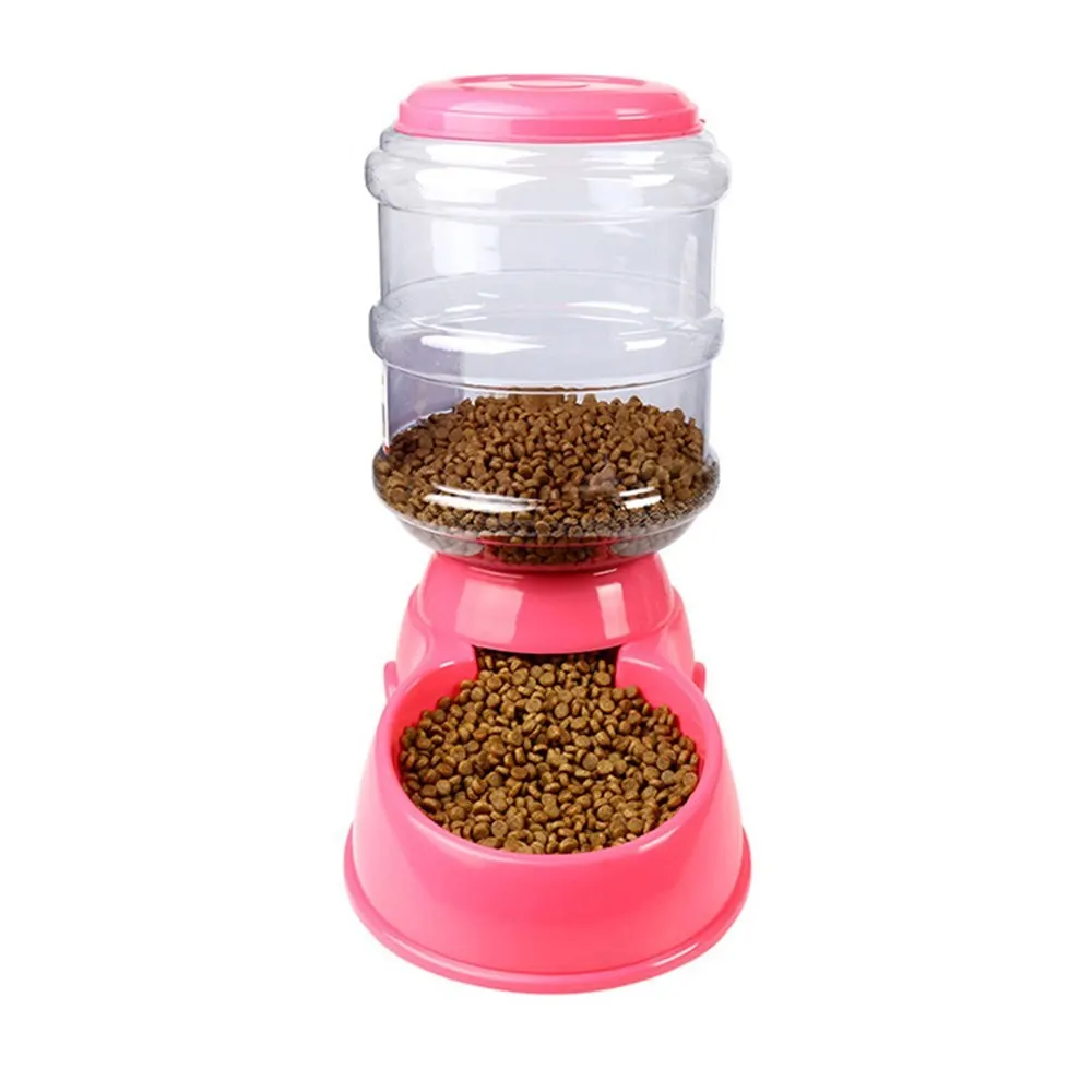 Pink Feeder Pet автоматический диспенсер для воды 3.5L гравитационный питатель для домашних животных водонагреватель для кошек Миска Для Кормления Собаки питьевая вода/автоматическая Feediing - Цвет: Pink Feeder