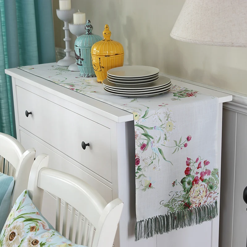 Junwell модная скатерть из полиэстера с принтом цветная кисточками ручной работы