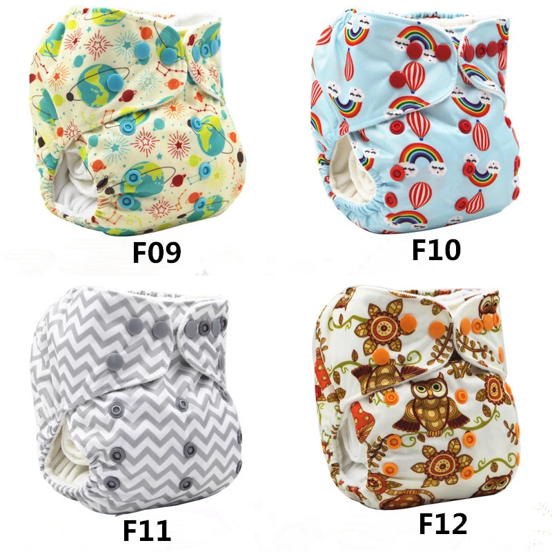 Baby Washable Reusable Cloth Diaper Waterproof Adjustable Cloth Nappy Baby Cloth Diaper Cover With 1pc Microfiber Insert