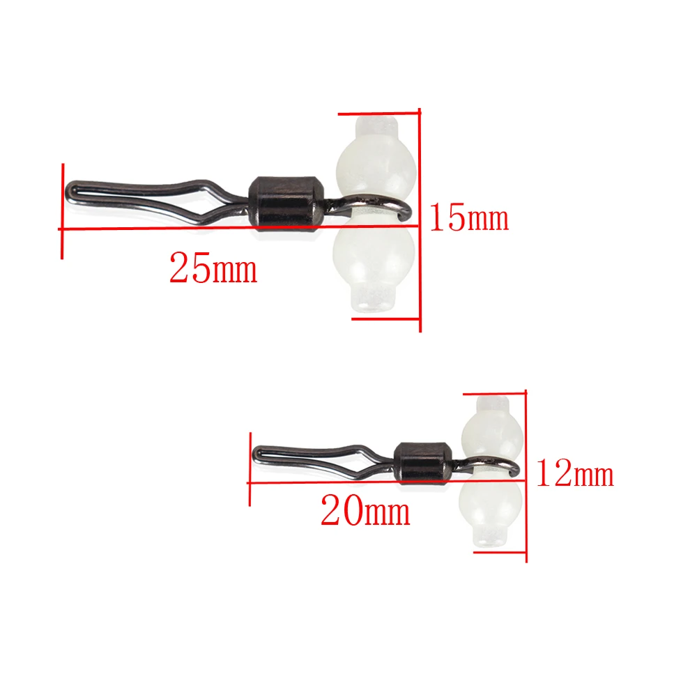 

20pcs/lot Luminous Fishing Swivels Rolling Swivels Sea Fishing Accessories Tackle Connector Rolling Swivels 3-way Swivels