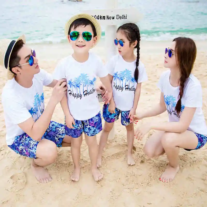 Семейный комплект одежды для мамы и дочки летние комплекты с героями