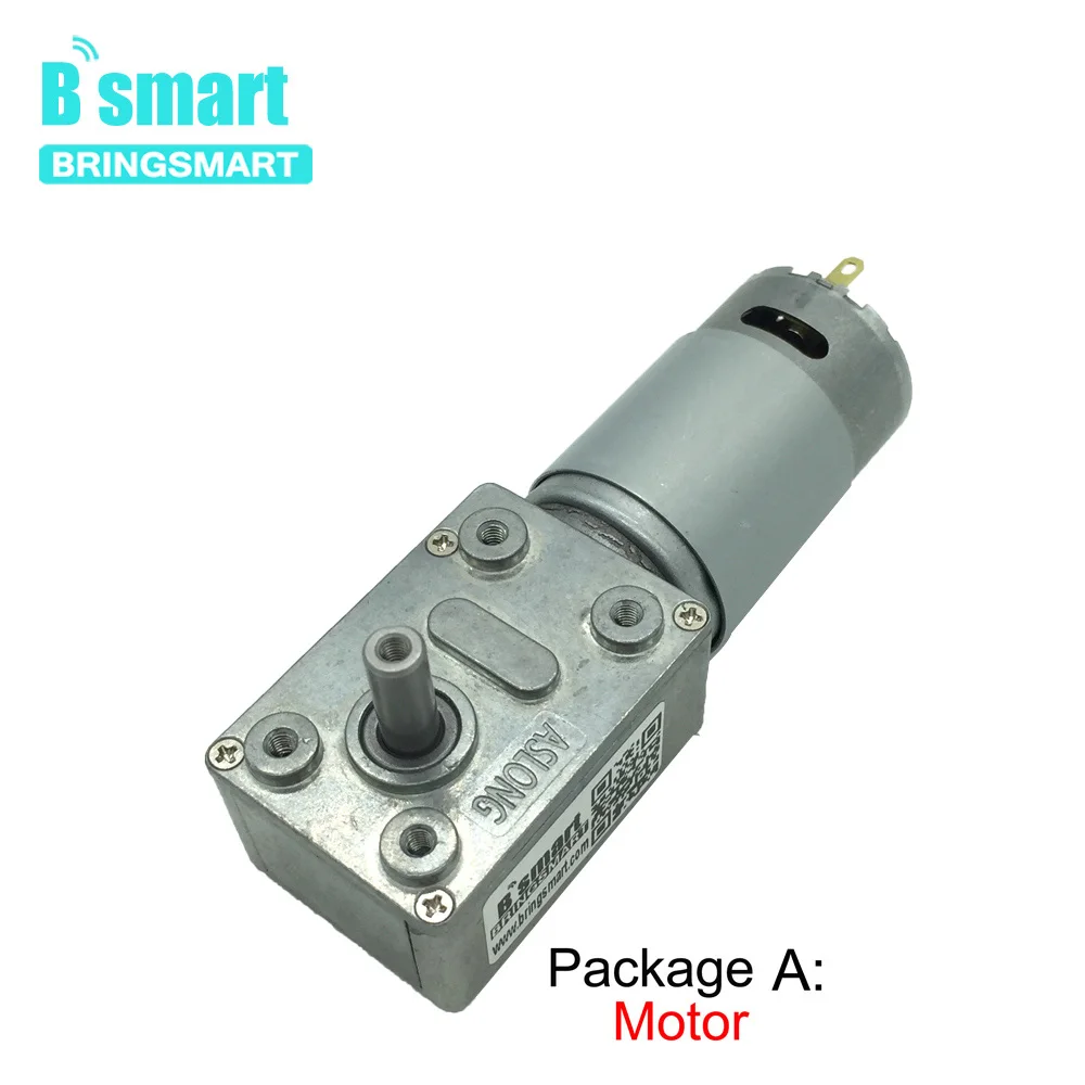 Bringsmart JGY-395, работающего на постоянном токе 12 В в мотор-редуктор с самоблокирующийся все металлические шестерни турбинный червячный для Робот электрический занавес/внутренний и внешний створчатый распашный дверь барбекю "сделай сам"