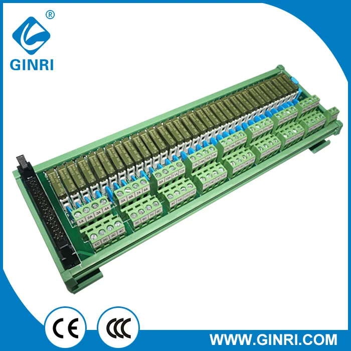 GINRI JR-B32PC-F/24VDC релейная плата релейный модуль 32 канала реле IDC разъем 40 контактный