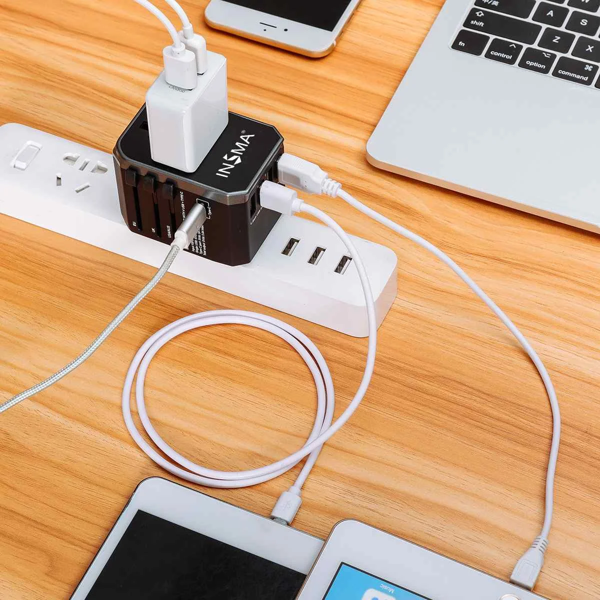 Всемирно известный адаптер для путешествий электрические вилки розетки 4 USB порта 5.6A Быстрая зарядка+ тип-c универсальное сетевое зарядное устройство для ЕС/Великобритании/США/Австралии