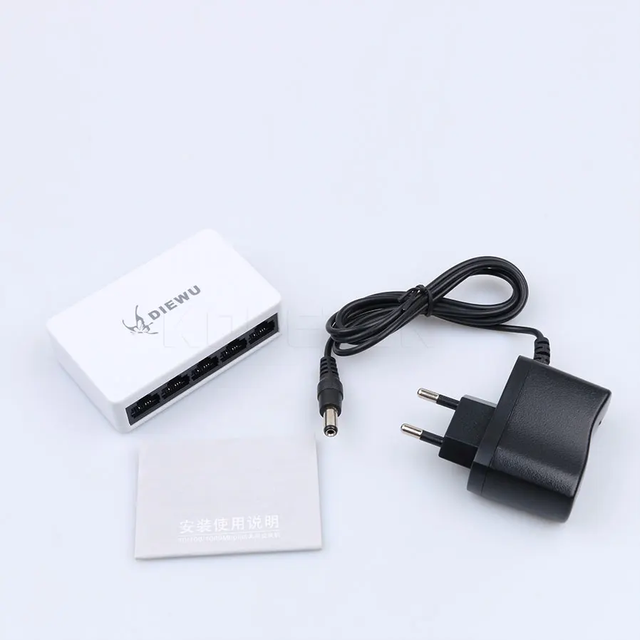 Сетевой коммутатор kebidumei Mini Fast Ethernet LAN RJ45 5 портов хаб для настольного ПК Адаптер