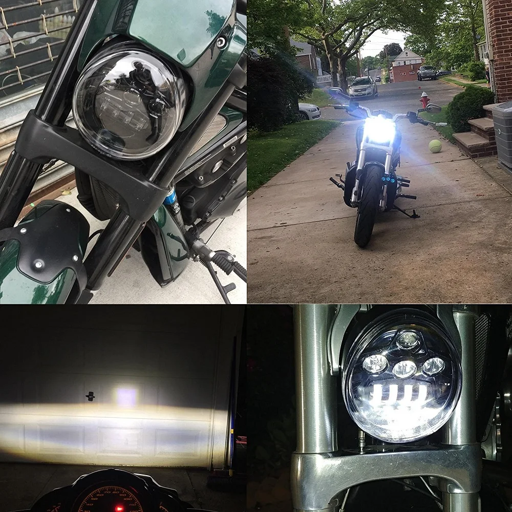 DOT E9 светодиодные фары в сборе для Harley VROD VRSC VRXSE V-Rod Muscle Screamin' Eagle CVO налобный