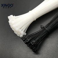 xingo3 6x180mm self locking nylon cable zip ties 100pcs plastic cable zip tie 40lbs ul rohs approved loop wrap bundle ties black