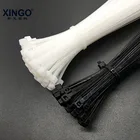 Xingo 4x120 мм самоблокирующиеся Нейлоновые кабельные застежки 100 шт., пластиковые кабельные застежки 40 фунтов, одобренные UL Rohs, застежки-петли, связки, черные
