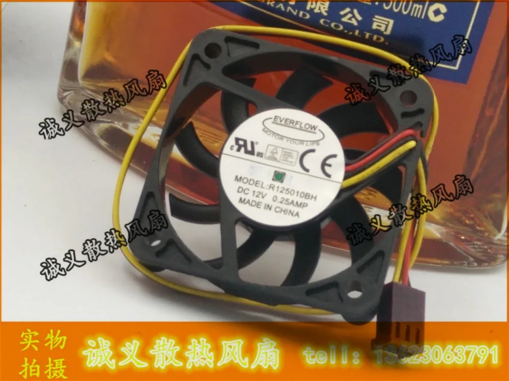 Вентилятор охлаждения EVERFLOW R125010BH, 50x50x10 мм, 5 см, 5010, 12 В, 0,25 А