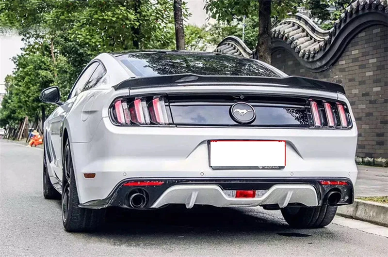 Подходит для Ford Mustang задний спойлер 2 двери Mustang черный карбоновый задний спойлер