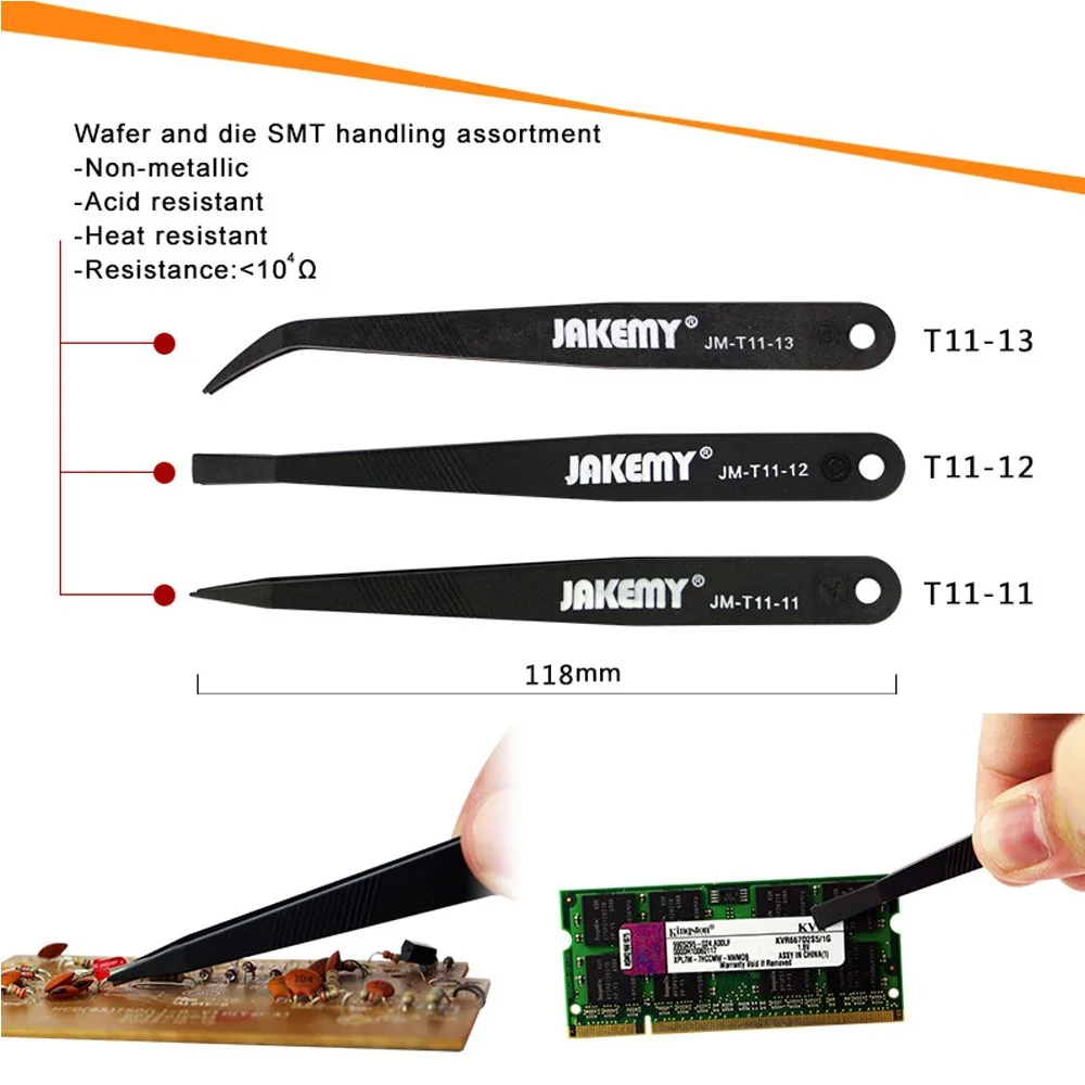 Набор антистатических пинцетов 3 шт./лот Ремонтный инструмент промышленные