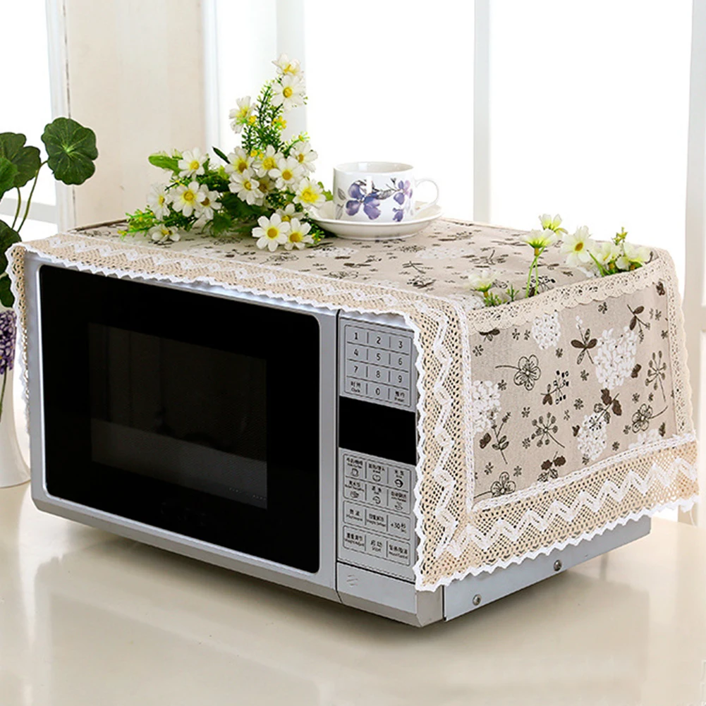 Cotton Practical Protective Cover Oven Microwave Print Home Decor With Storage Bag Dust Simple | Дом и сад