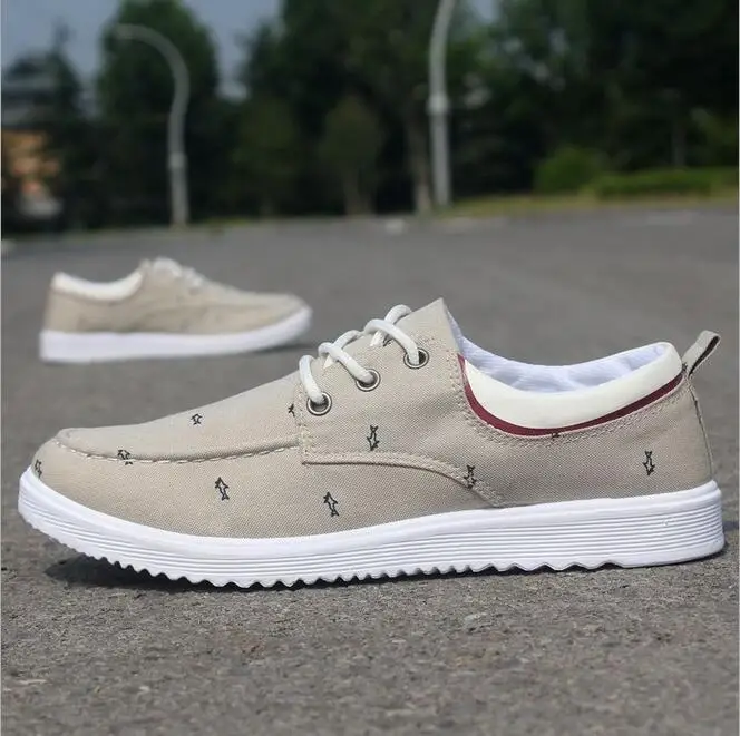 Горячие Продажи Мужчины Холст Обувь 2017 Весна Осень шнуровке Низкий Стиль Моды