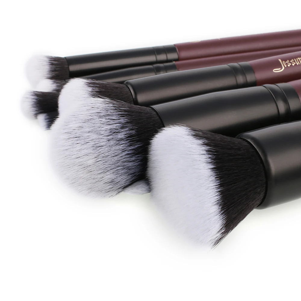Jessup beauty 10 шт. набор кистей для макияжа дропшиппинг pincel консилер «maquiagem» ресницы тени для век веерные кисти Косметика T259