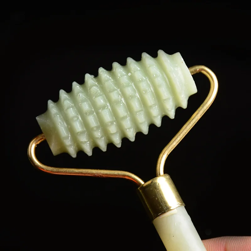 Double Head Natural Facial Beauty Massage Tool Roller Jade Face Thin Slimming Body Neck | Красота и здоровье