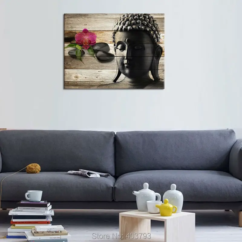 Будда холст стены искусства хорошо разработанный двойной экспозиции